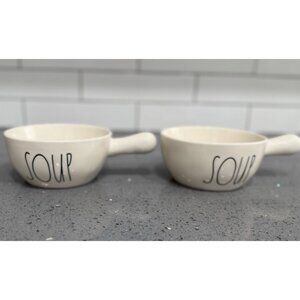 Set of 2 - Rae Dunn by Magenta SOUP Bowl w/ Handle